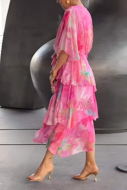 Jade™ Elegant Bohemian Maxi Dress by Emma & Rose Cape Town, flowing fabric with intricate patterns and a relaxed fit.