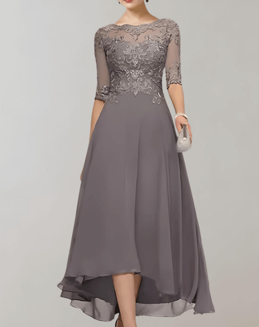 Lace Sleeve Maxi Dress Wedding Guest, view 10 - Elena Harper