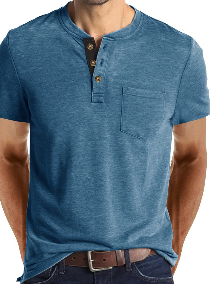LAURENT MONACO | MEN'S HENLEY T-SHIRT