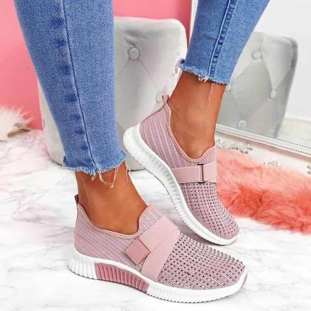 Women's Posture Support Slip-On Sneakers, view 5 - Elena Harper