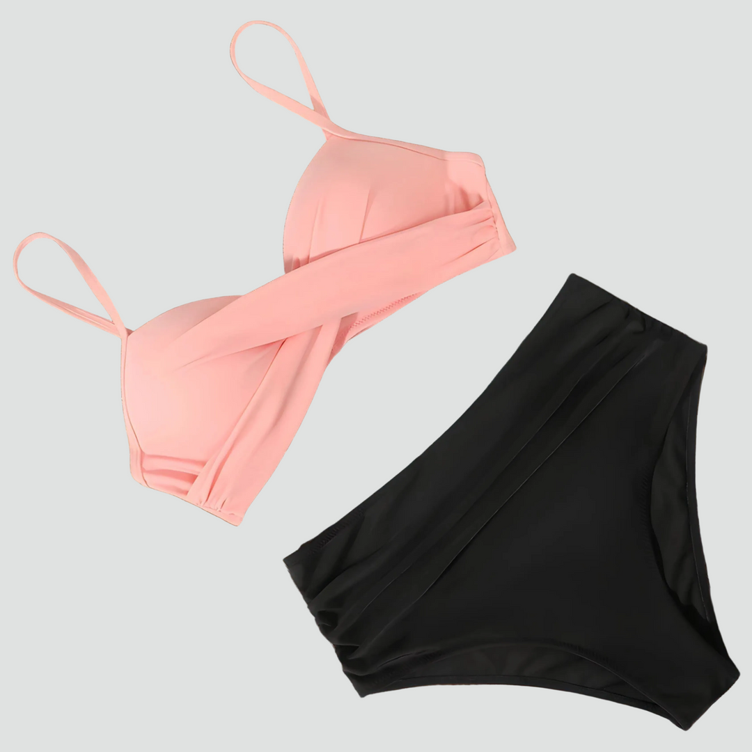 High Waist Bikini with Push-Up Effect for Women