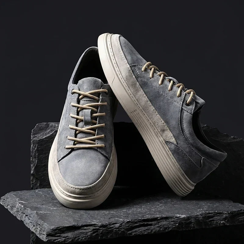 Enzo Premium Suede Cushioned Sneakers, view 10 - Elena Harper