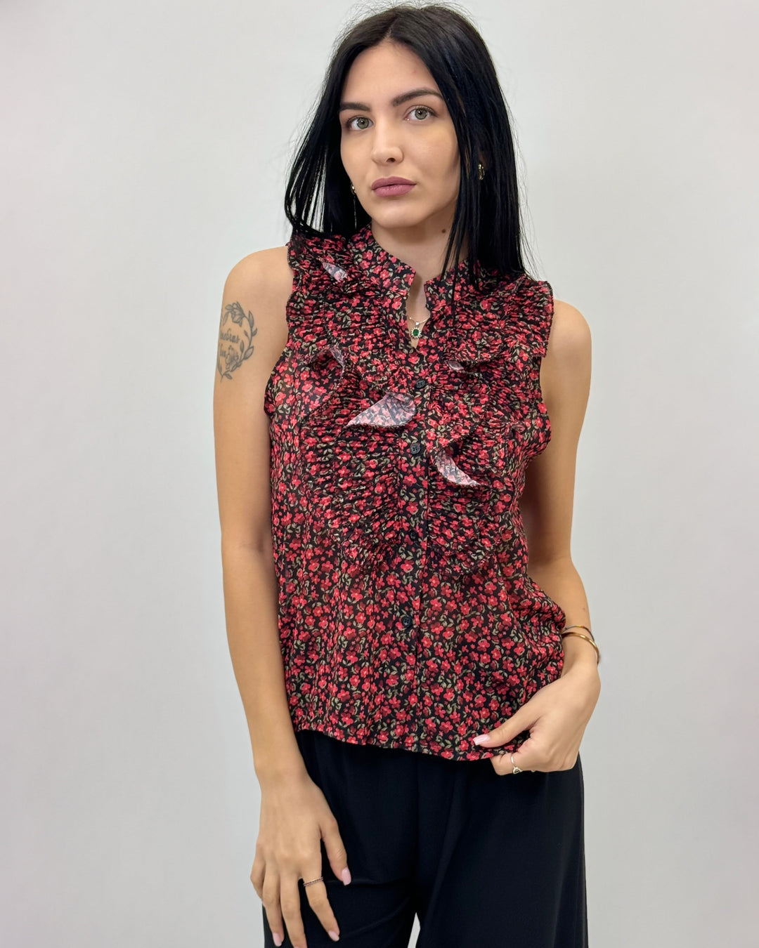 Nadia™  |  Sleeveless Blouse Ruffles