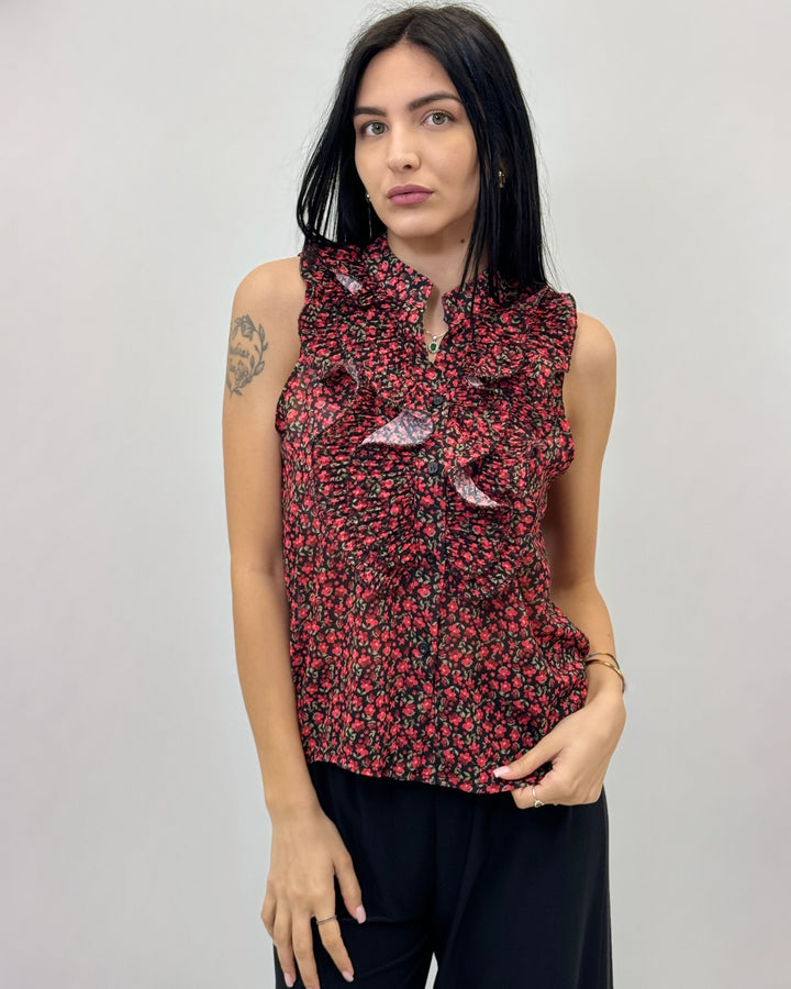 Nadia™  |  Sleeveless Blouse Ruffles