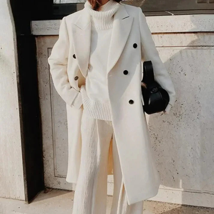 Women's Oversized Long Wool Coat for Winter – Chic Warm Coat