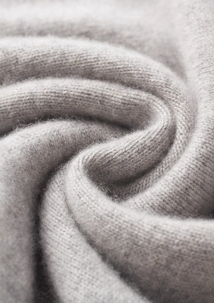 Emma & Rose cashmere mockneck sweater — premium winter knitwear