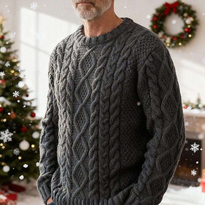 Oliver | Timeless Cable Knit Sweater with Round Neck