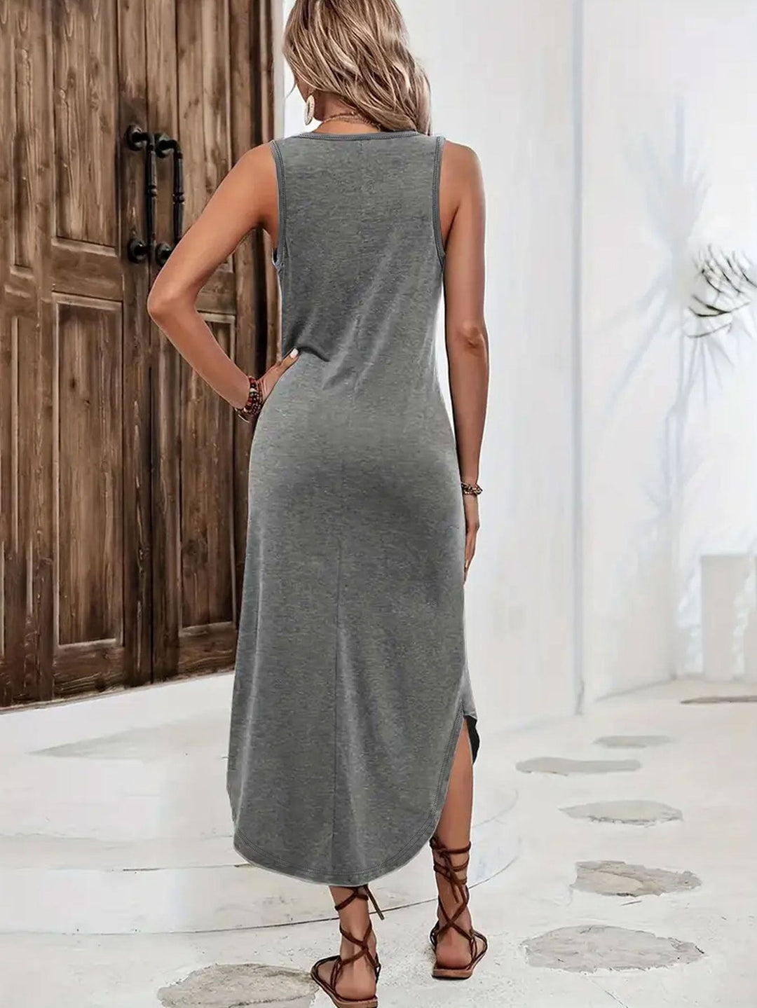 Brandy Stylish, Sleeveless Maxi Dress, view 4 - Elena Harper