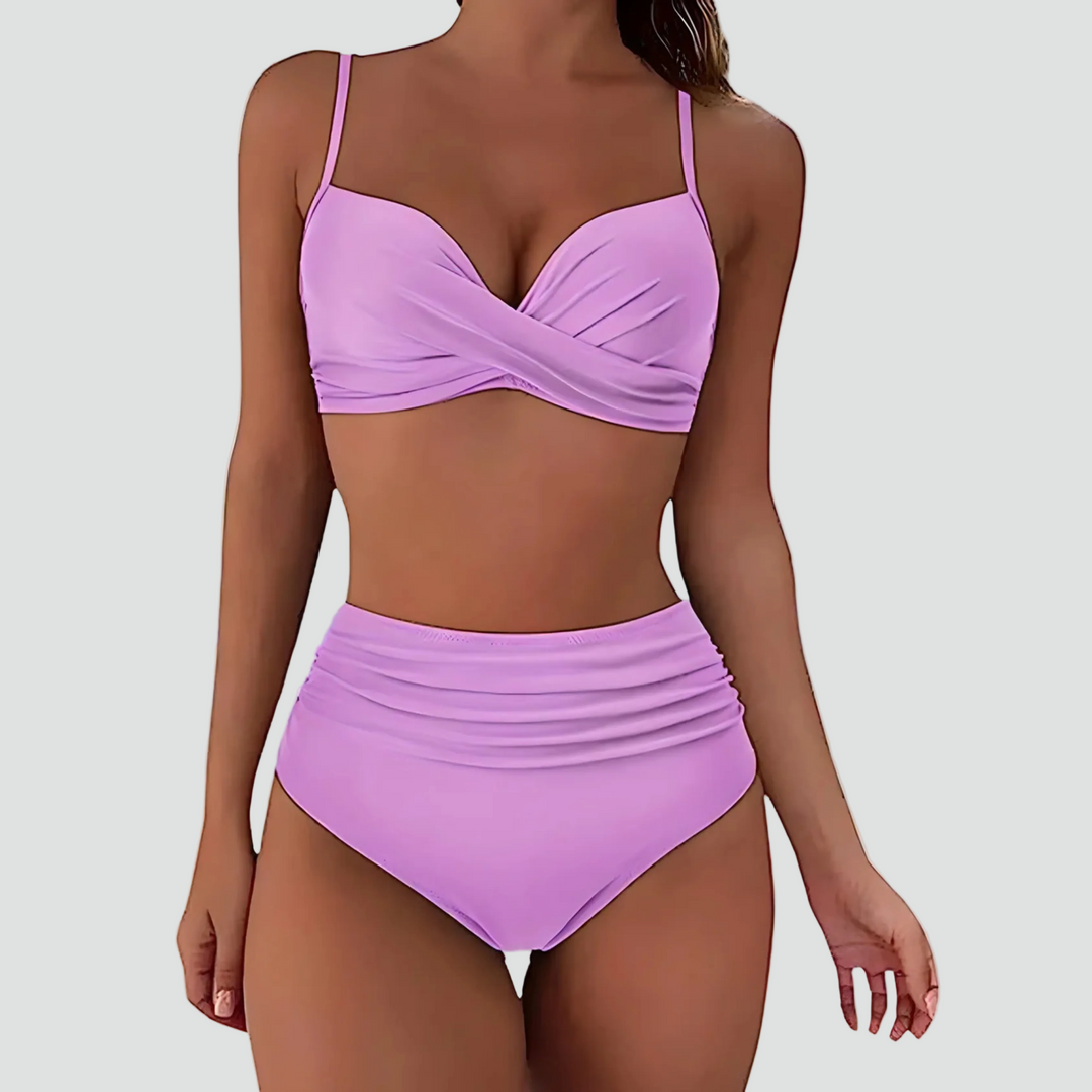 High Waist Bikini with Push-Up Effect for Women