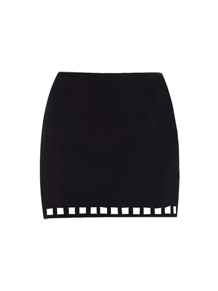 Sexy Cutout Swimsuit with Mini Skirt Set