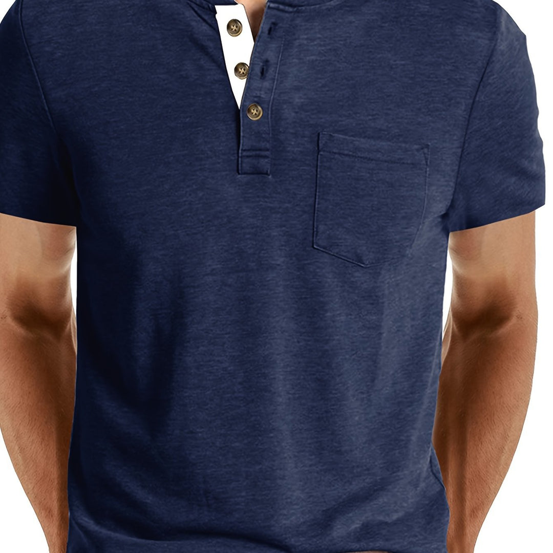 LAURENT MONACO | MEN'S HENLEY T-SHIRT