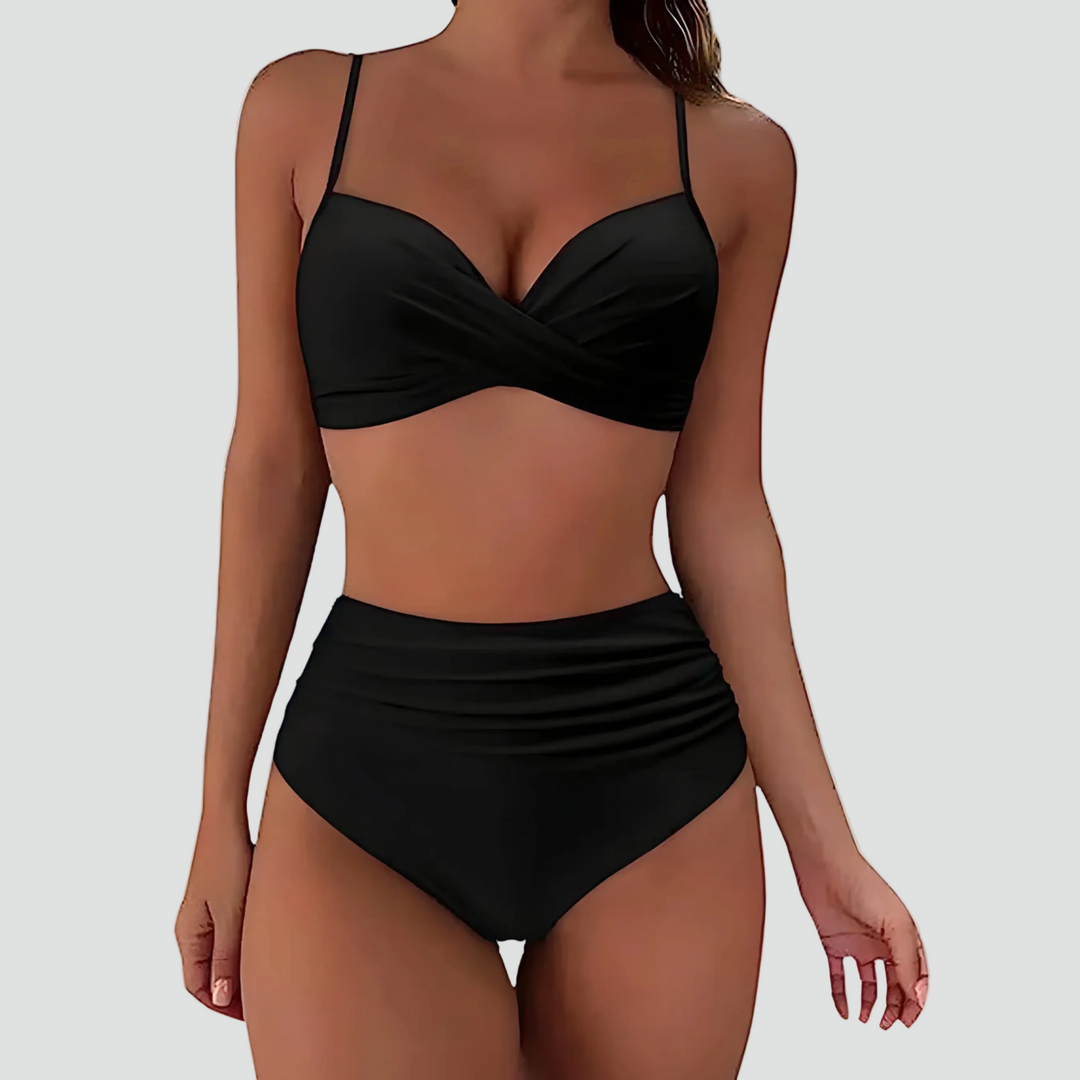 High Waist Bikini with Push-Up Effect for Women