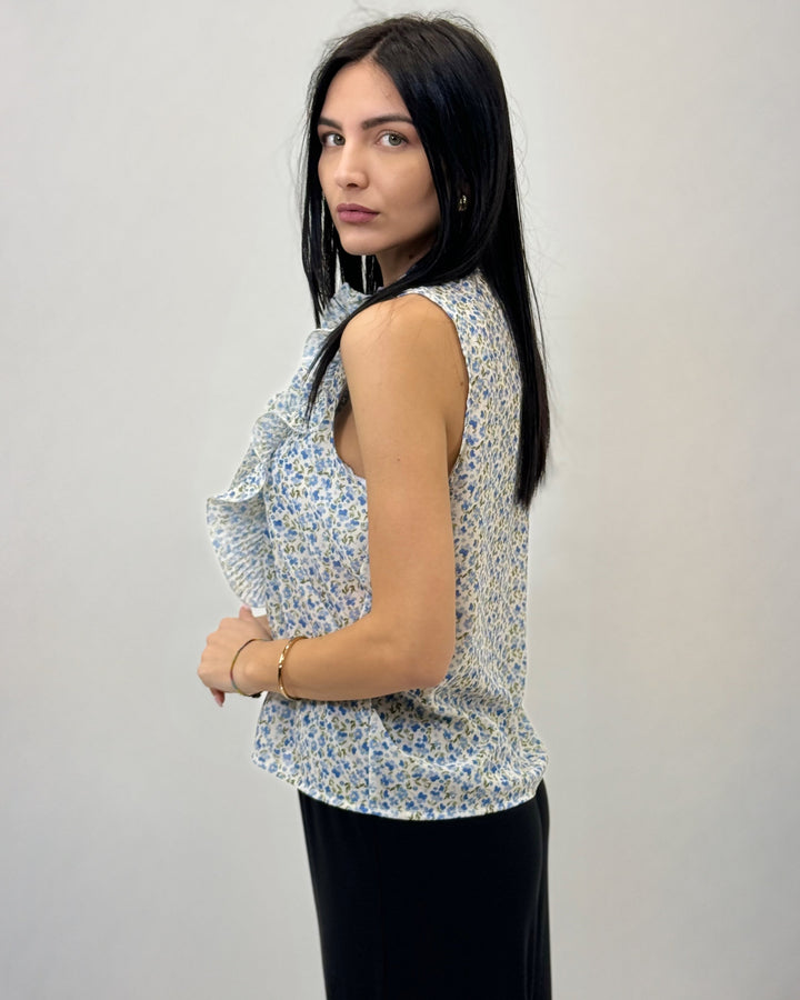 Nadia™  |  Sleeveless Blouse Ruffles