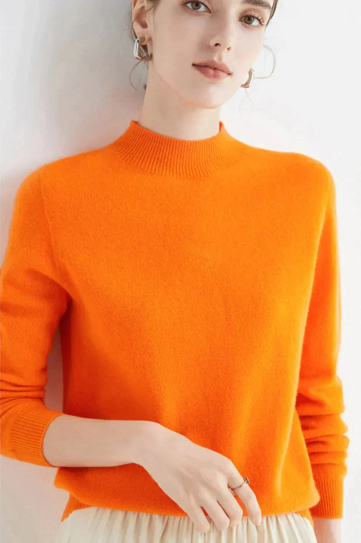 Clara Soft and Elegant Women's Cashmere Sweater, view 2 - Elena Harper