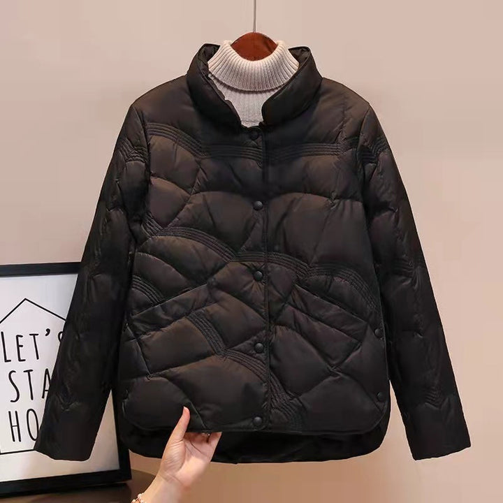 Premium Lightweight Quilted Jacket for Women – Stylish High Collar Coat
