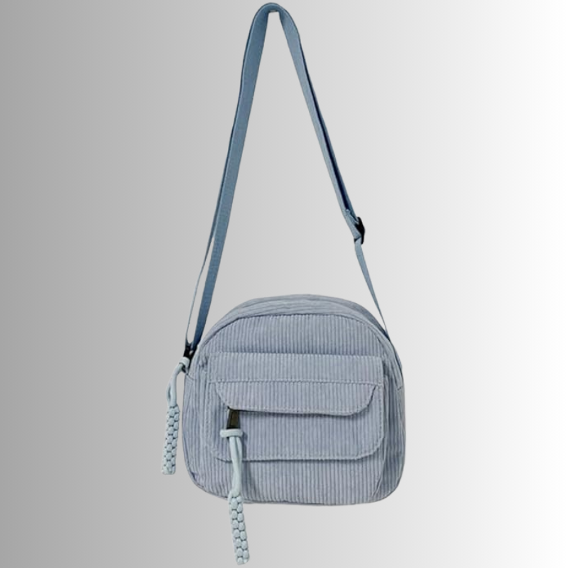 Geanna Compact Ribbed Shoulder Bag, view 8 - Elena Harper