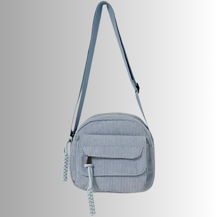Geanna Compact Ribbed Shoulder Bag, view 8 - Elena Harper