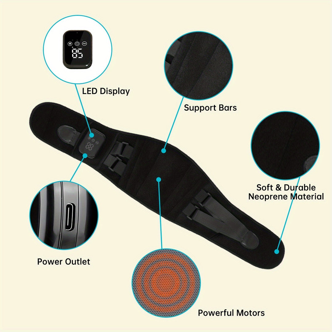 Wireless Heated Massage Belt for Back & Waist Relief
