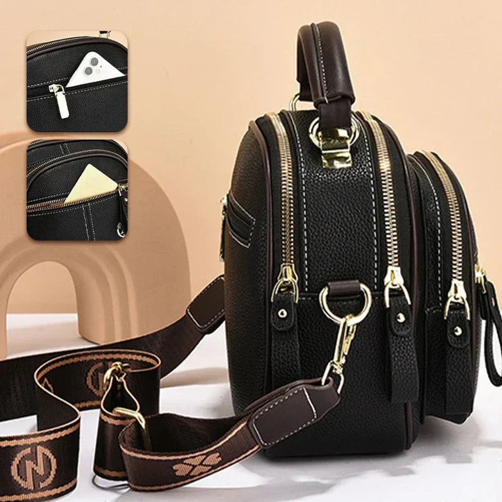 Gaia Mini Chic Crossbody Shoulder Bag, view 3 - Elena Harper