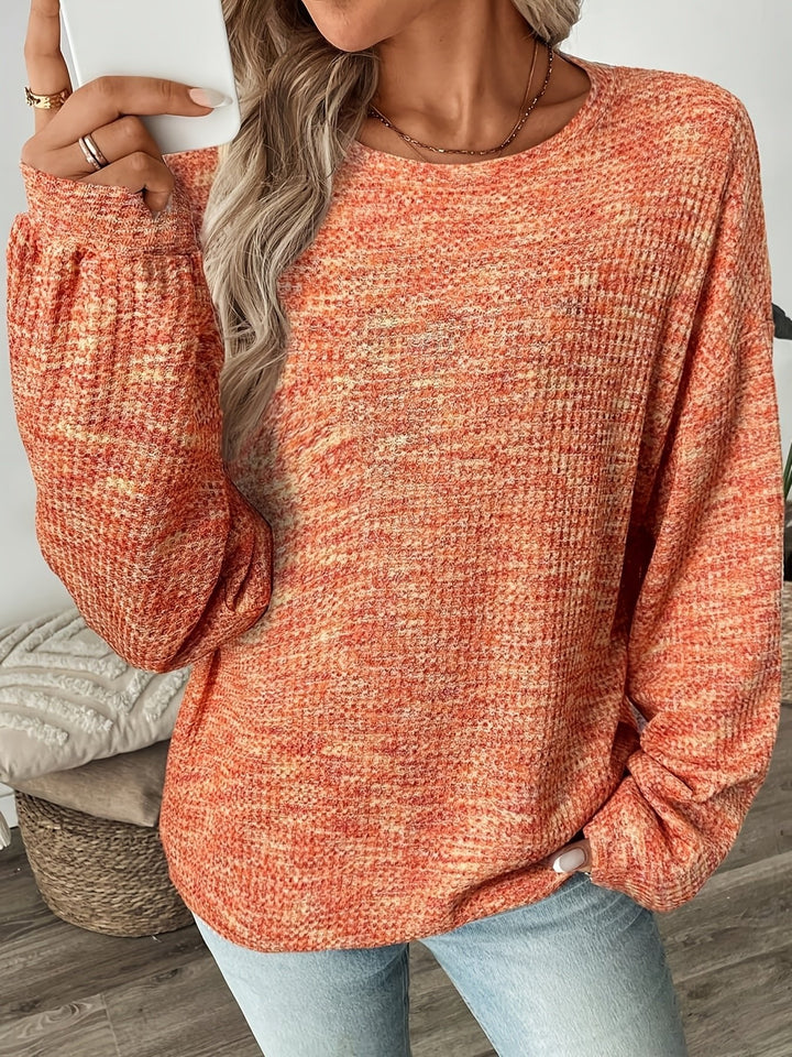 Greta | Soft Knit Sweater with Waffle Texture and Loose Fit