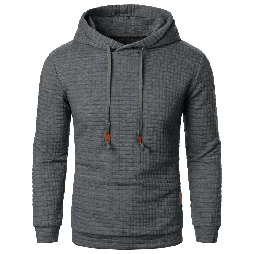 Men's Casual Check Pattern Hoodie