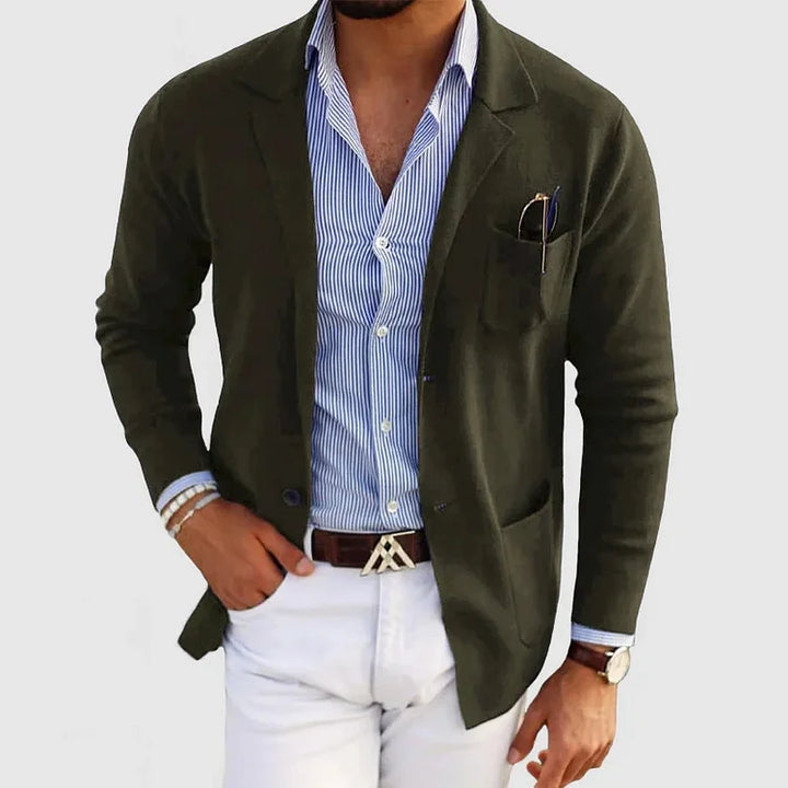 Luxurious Blazer for Men in Soft Material - Elena Harper