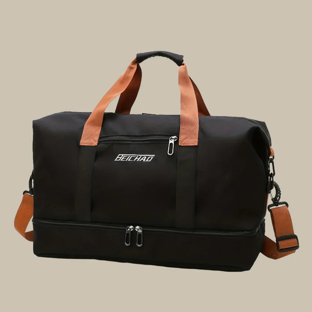 Men's Spacious and Stylish Travel Duffel Bag, view 4 - Elena Harper