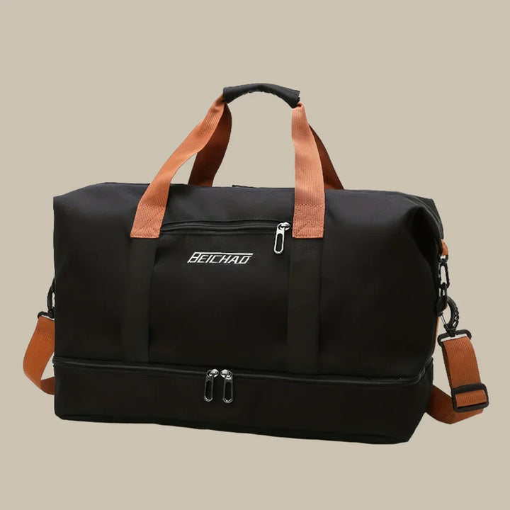 Men's Spacious and Stylish Travel Duffel Bag, view 4 - Elena Harper