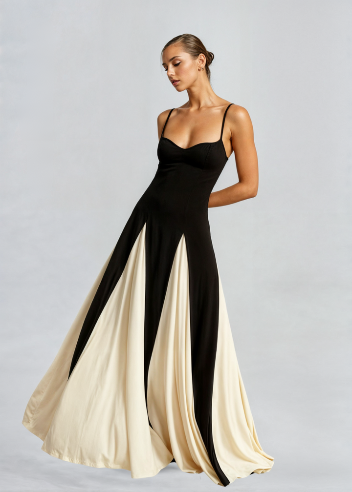 Elegant Maxi Dress Flowing Long Evening Dress
