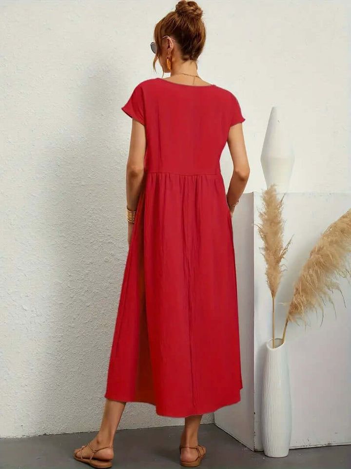 Summer Sleeveless Dress with Handbag - Elena Harper