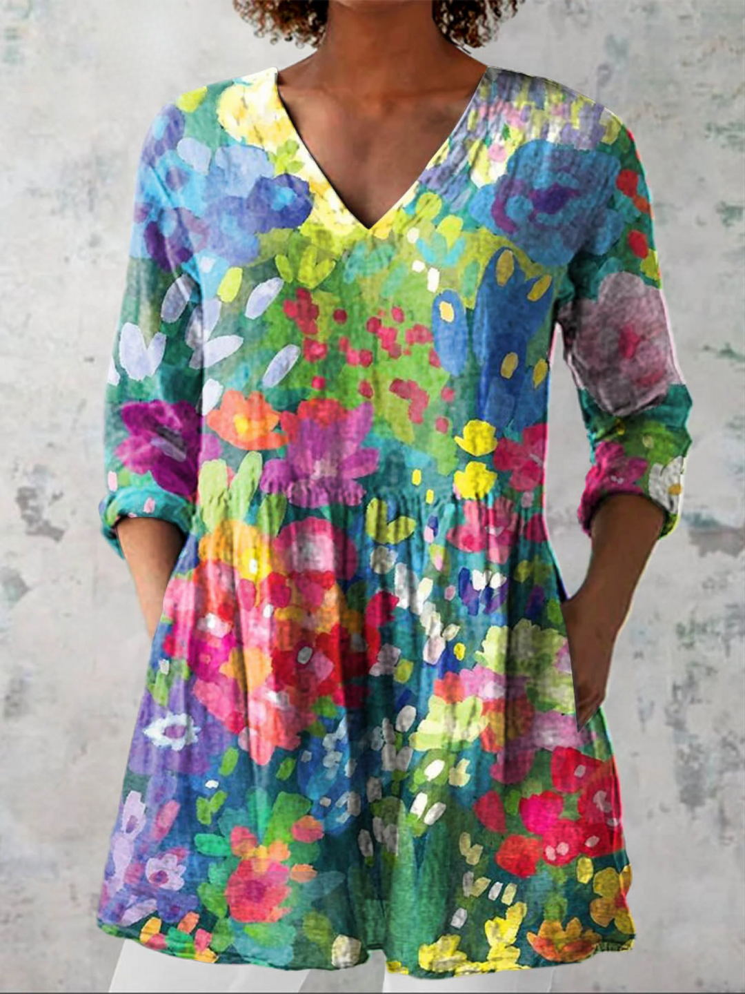 Lucie Elegant Long Blouse - Elena Harper