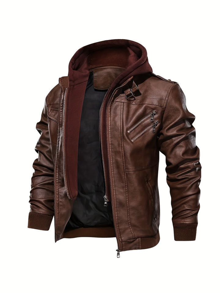 Roman Hooded Moto Jacket - Elena Harper