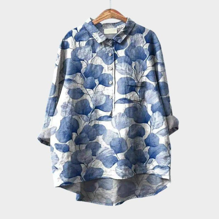 Elegant Mira™ blouse by Emma & Rose Cape Town, featuring lightweight fabric and stylish design, shown on a mannequin.