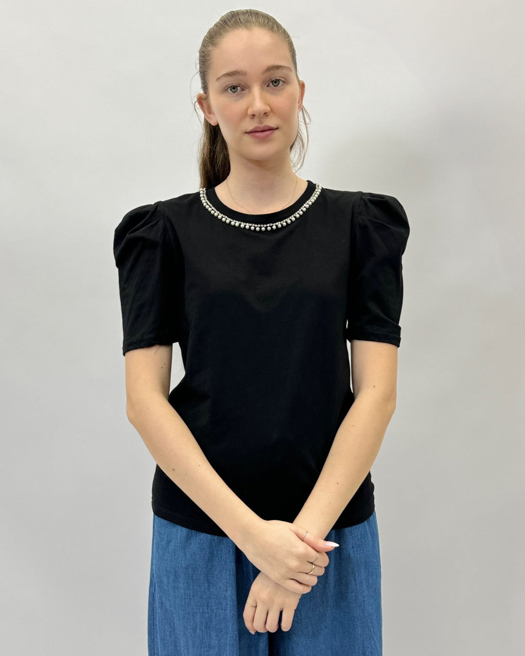 Winnie™  |  soft luxurious fabrics T-shirt Bead Details