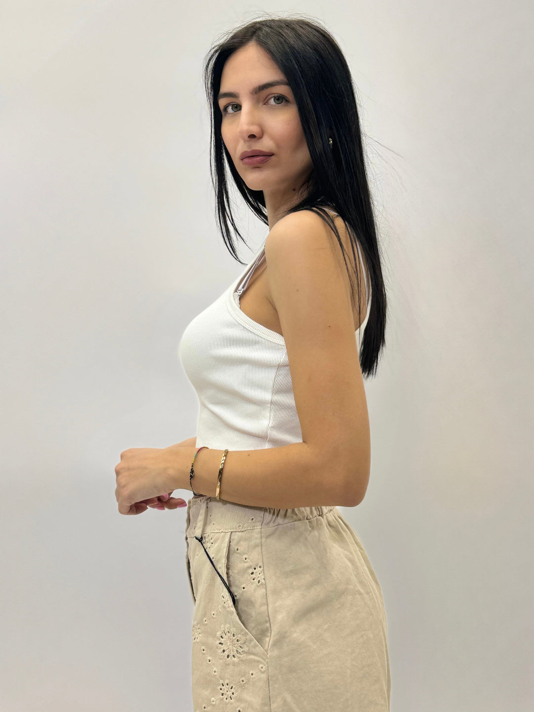 Phaedra™  |  Ribbed Tank Top Neckline