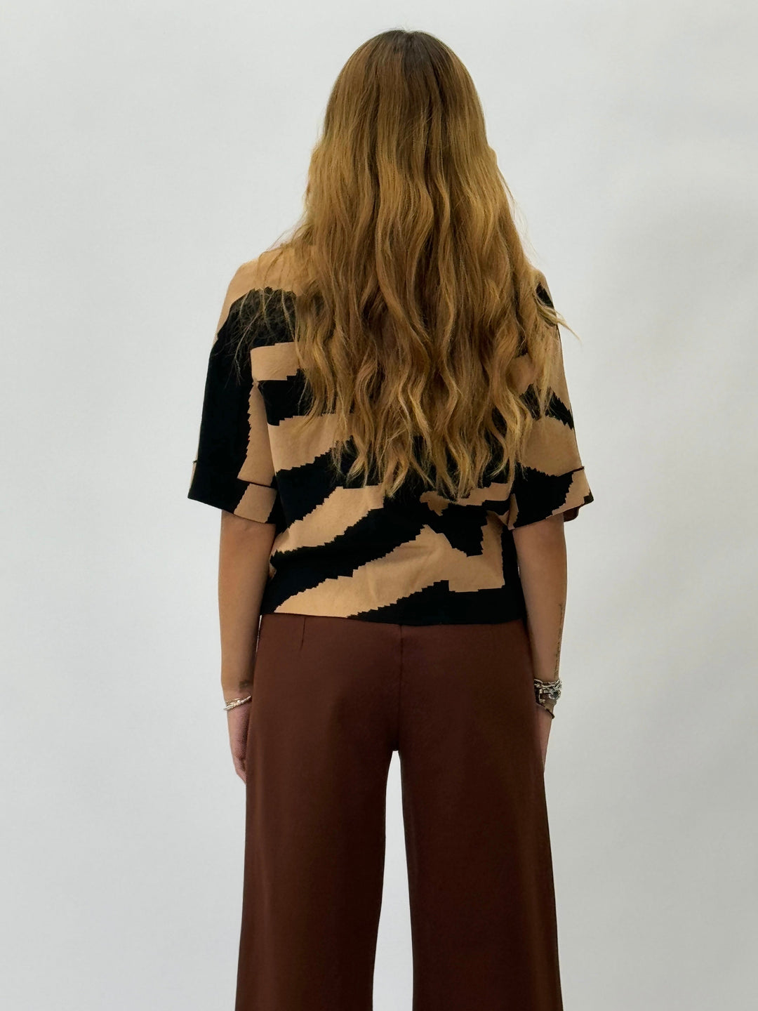 Wendy™  |  Short-sleeved Zebra Print Jumper