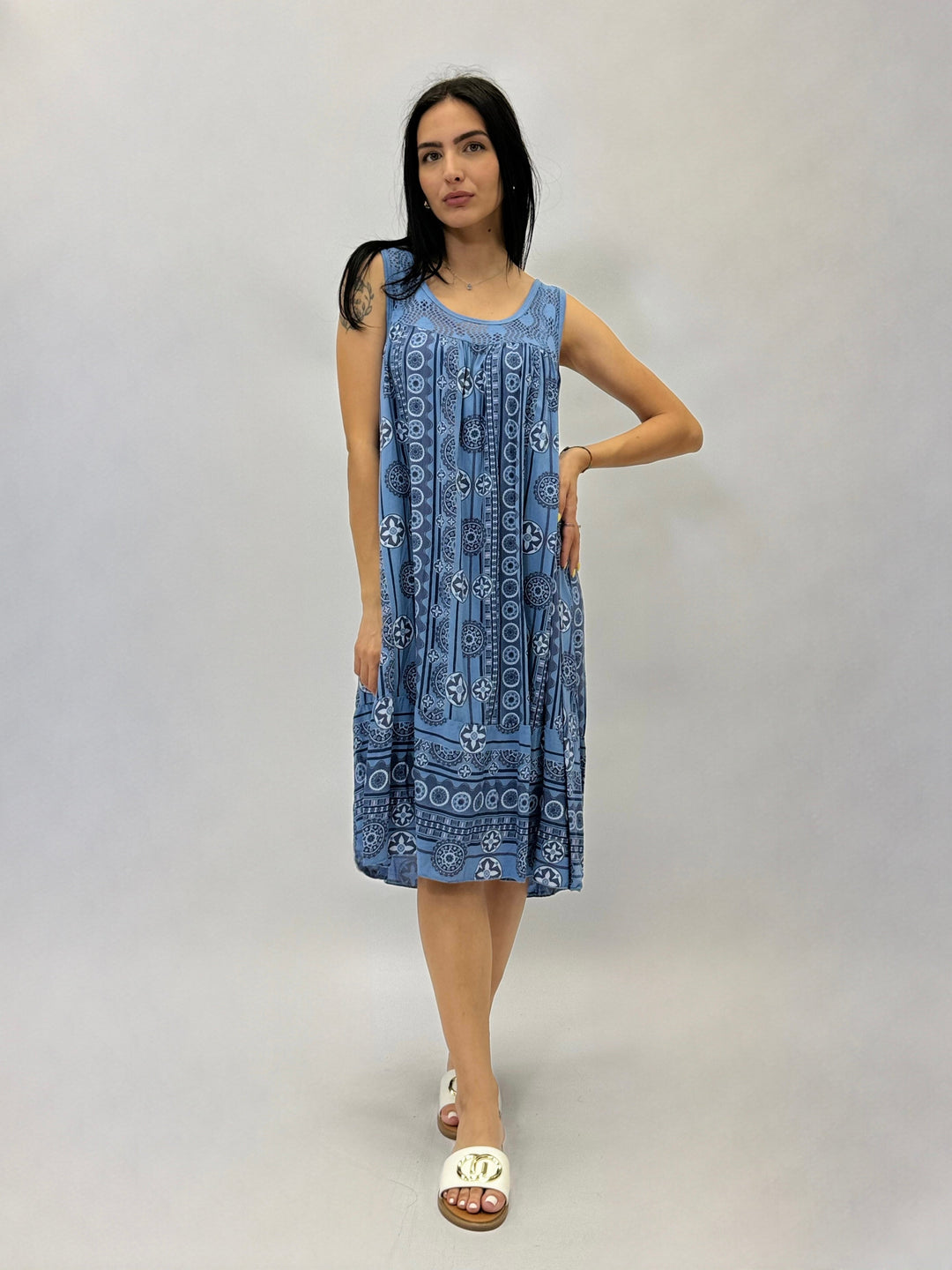 Dominique™  |  Sleeveless Dress soft luxurious fabrics Details