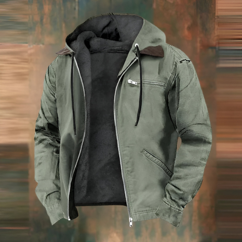 Dario™ | Warm Jacket with Fleece Lining and Hood