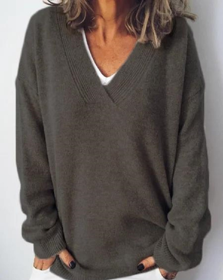 Monika - V-Neck Cashmere Pullover