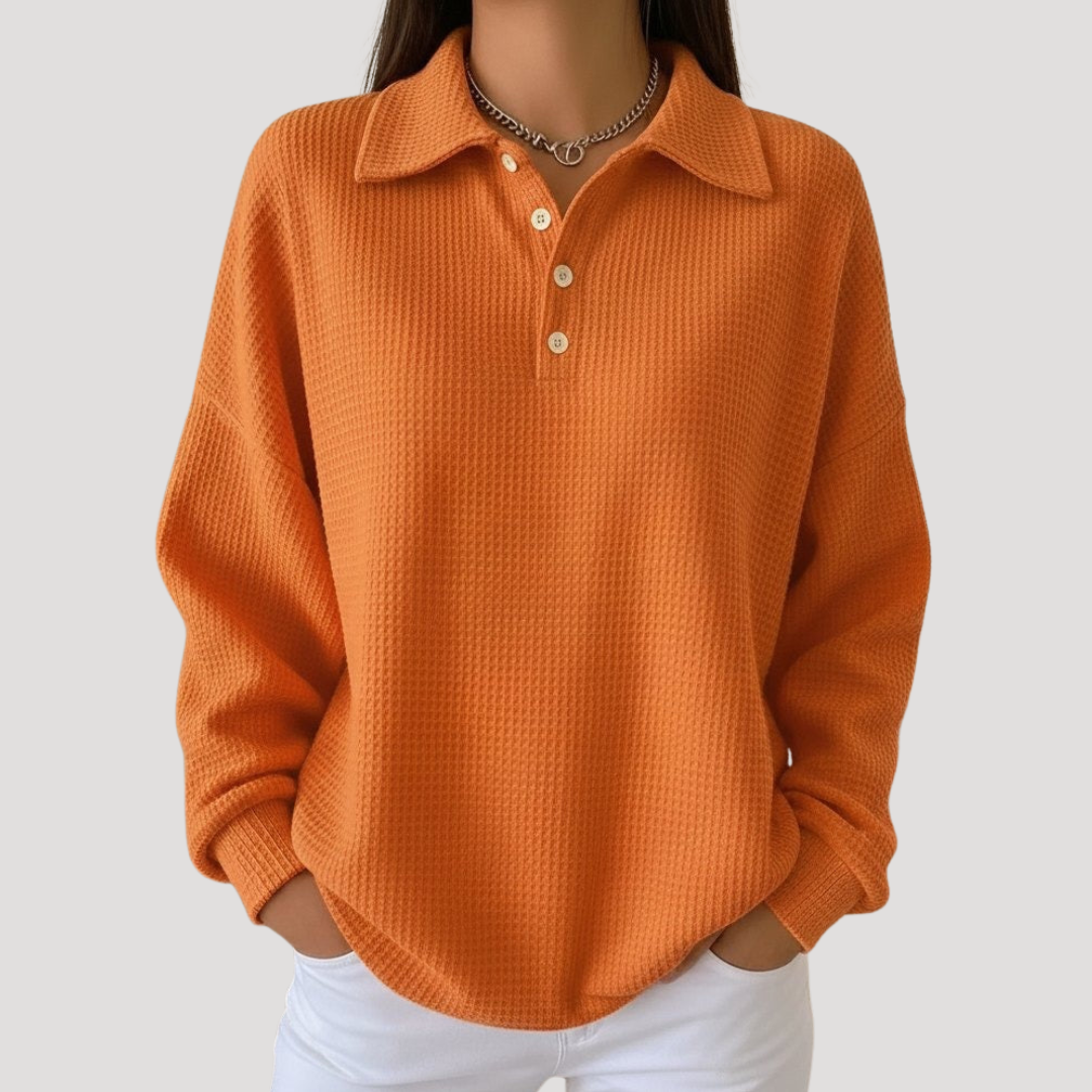 Women's Casual Polo Collar Sweater
