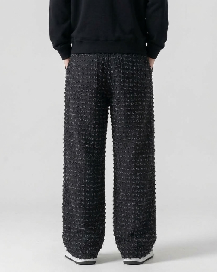 Distressed Straight Fit Cargo Trousers For Men