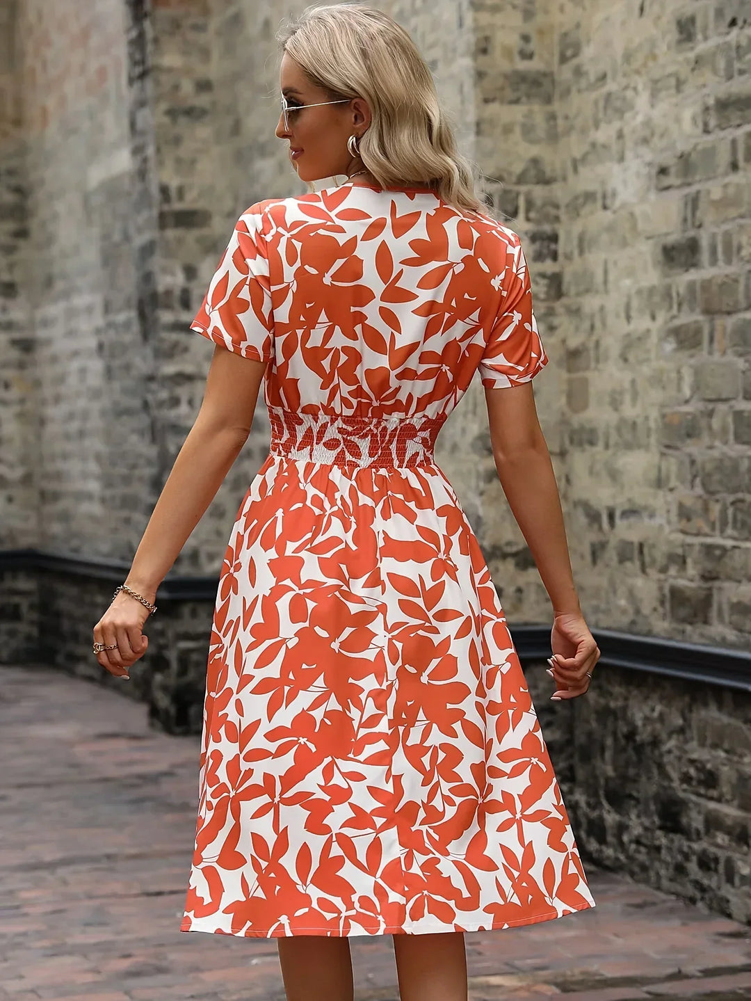 Wrap Dress with Floral Pattern Livia Fresh and Stylish, view 3 - Elena Harper