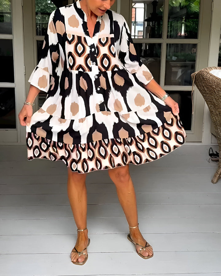 Dana™ | Modern Button Midi Dress