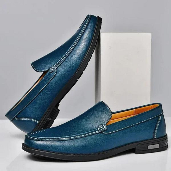 Men's Slip-On Loafers with Contrast Stitching