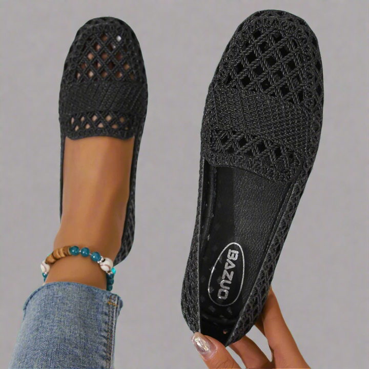 Alba Woven Airy Ballet Flats - Elena Harper