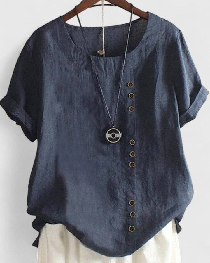 Elisavie™  |  Comfortable Short Sleeve Blouse