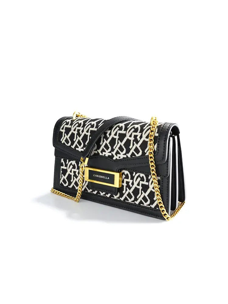 Jacquard Stitch Chain Dionysus Crossbody Bag