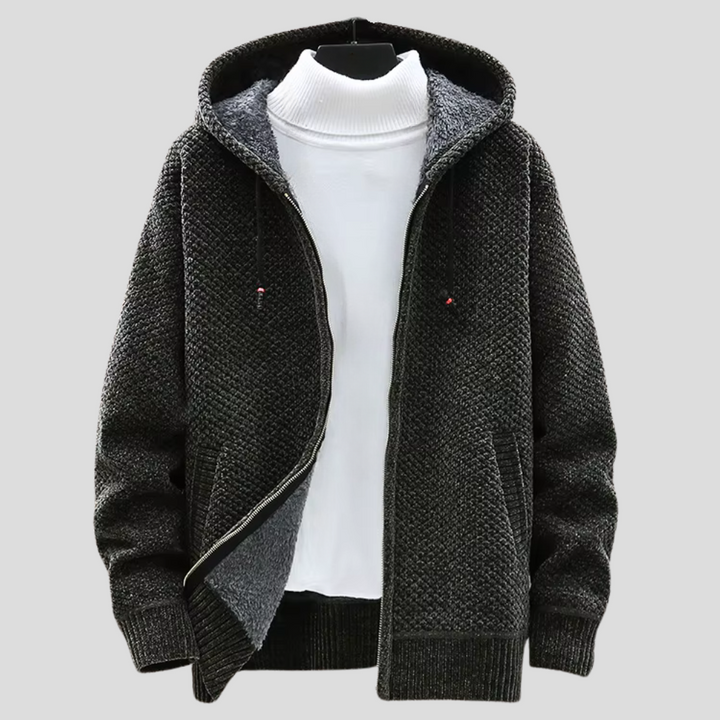Beckett – Textured Knit Fleece Hoodie