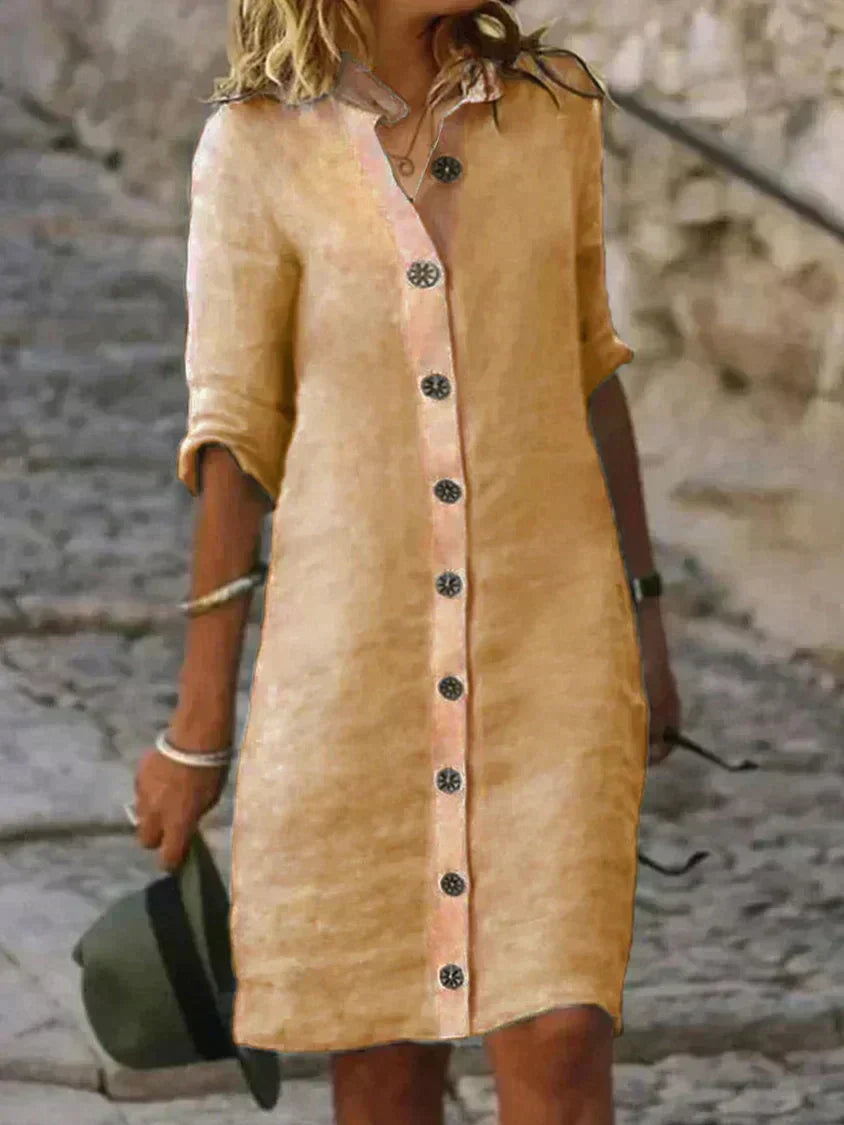 Loes Classic Summer Midi Dress, view 2 - Elena Harper