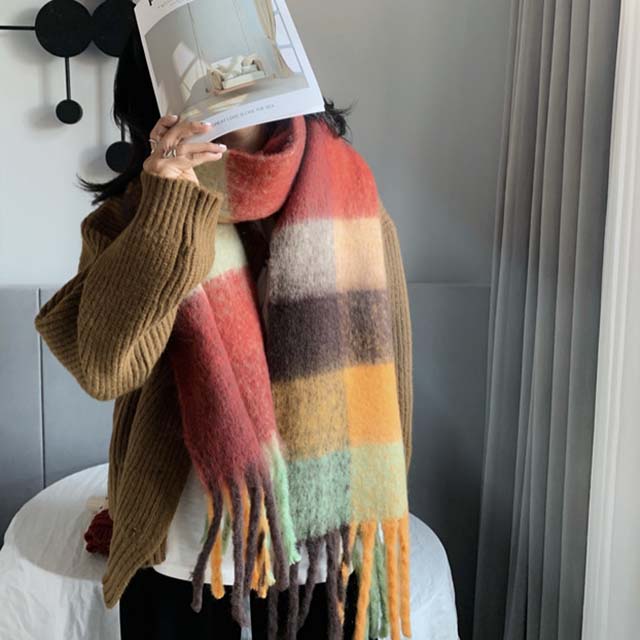Warm Plaid Scarf